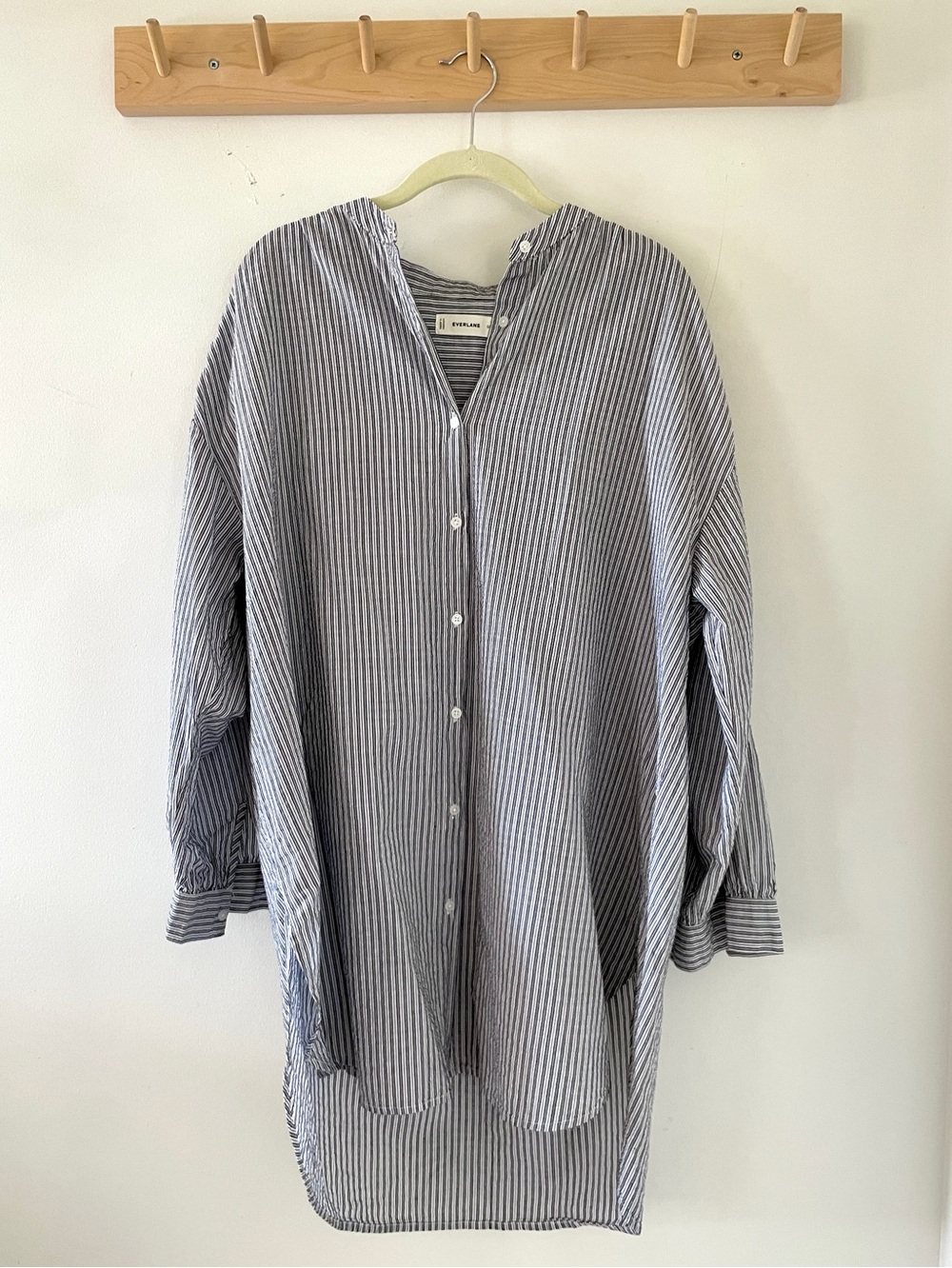 Everlane Cotton Striped Lightweight Beach Tunic Dress CoverUp